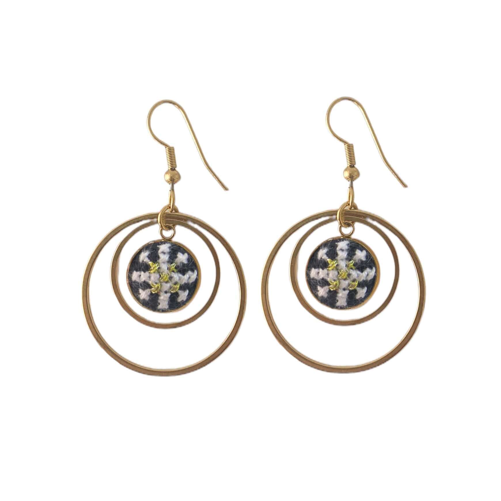 An image of the EarthHeir_ArabesqueBlack_CrownEarrings_001.jpg by Earth Heir