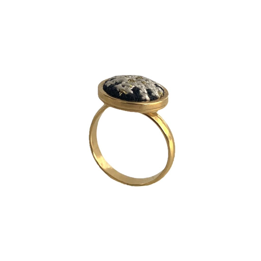 An image of the EarthHeir_ArabesqueBlack_PuffyRing_001.jpg by Earth Heir