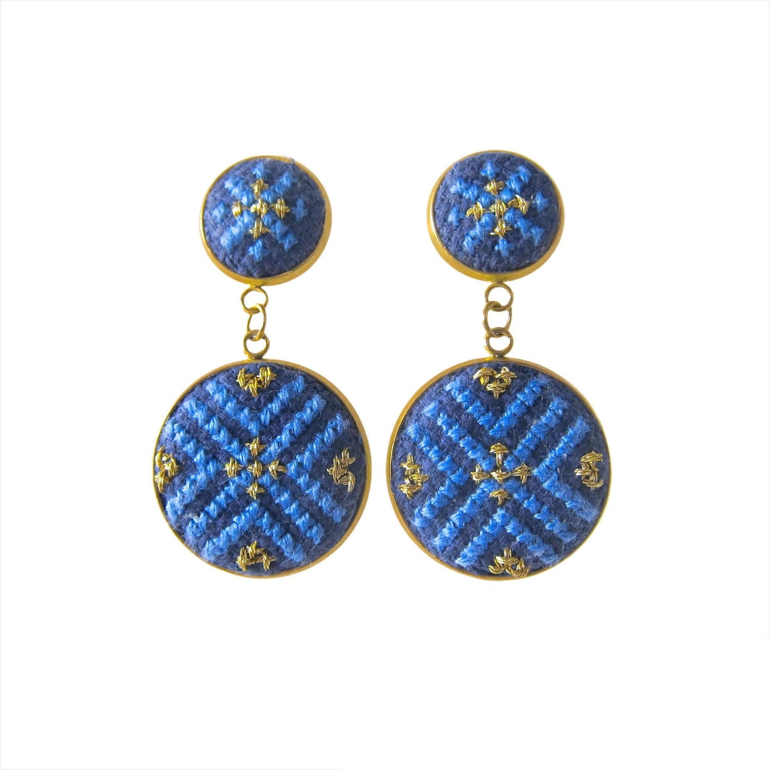 An image of the EarthHeir_ArabesqueBlue_AngelfishEarrings_001.jpg by Earth Heir