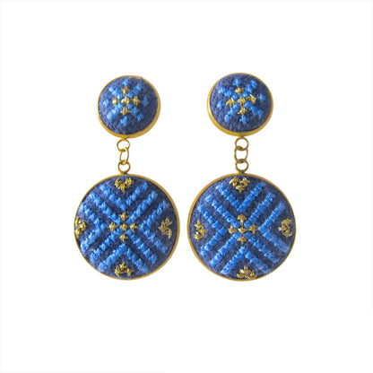 An image of the EarthHeir_ArabesqueBlue_AngelfishEarrings_001.jpg by Earth Heir
