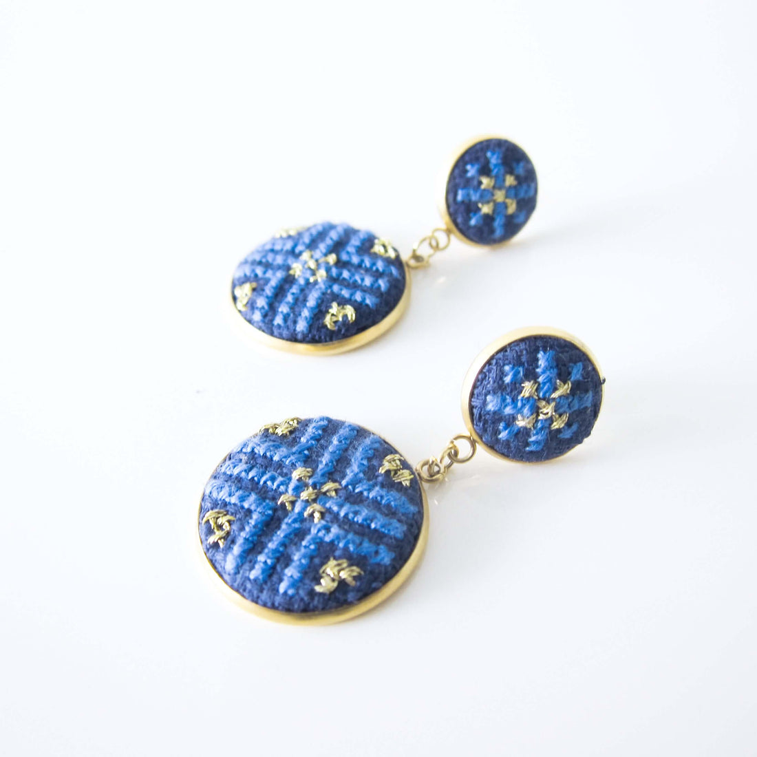 An image of the EarthHeir_ArabesqueBlue_AngelfishEarrings_002.jpg by Earth Heir
