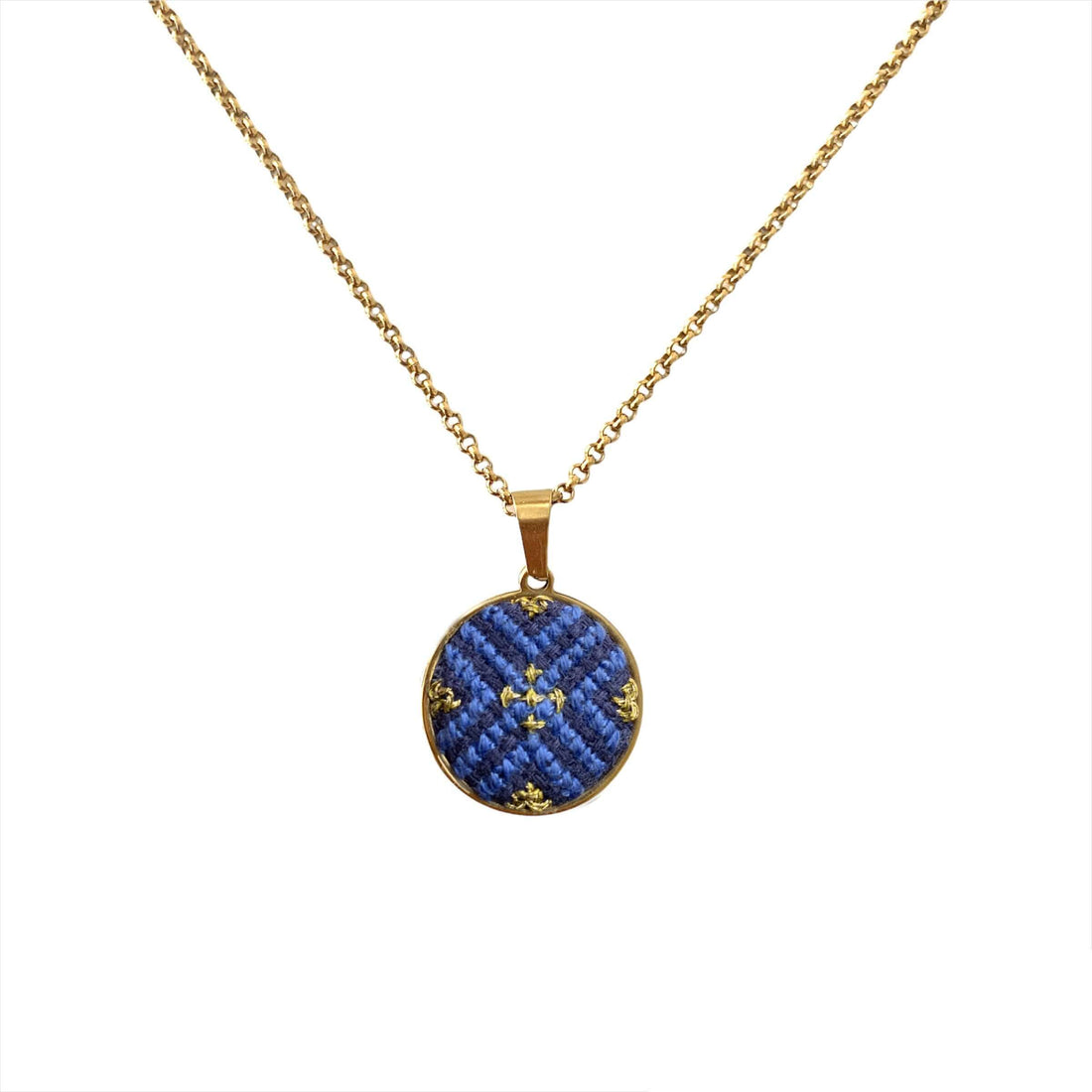 An image of the EarthHeir_ArabesqueBlue_MoonshellNecklace_001.jpg by Earth Heir