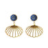 An image of the EarthHeir_ArabesqueBlue_OysterEarrings_001.jpg by Earth Heir