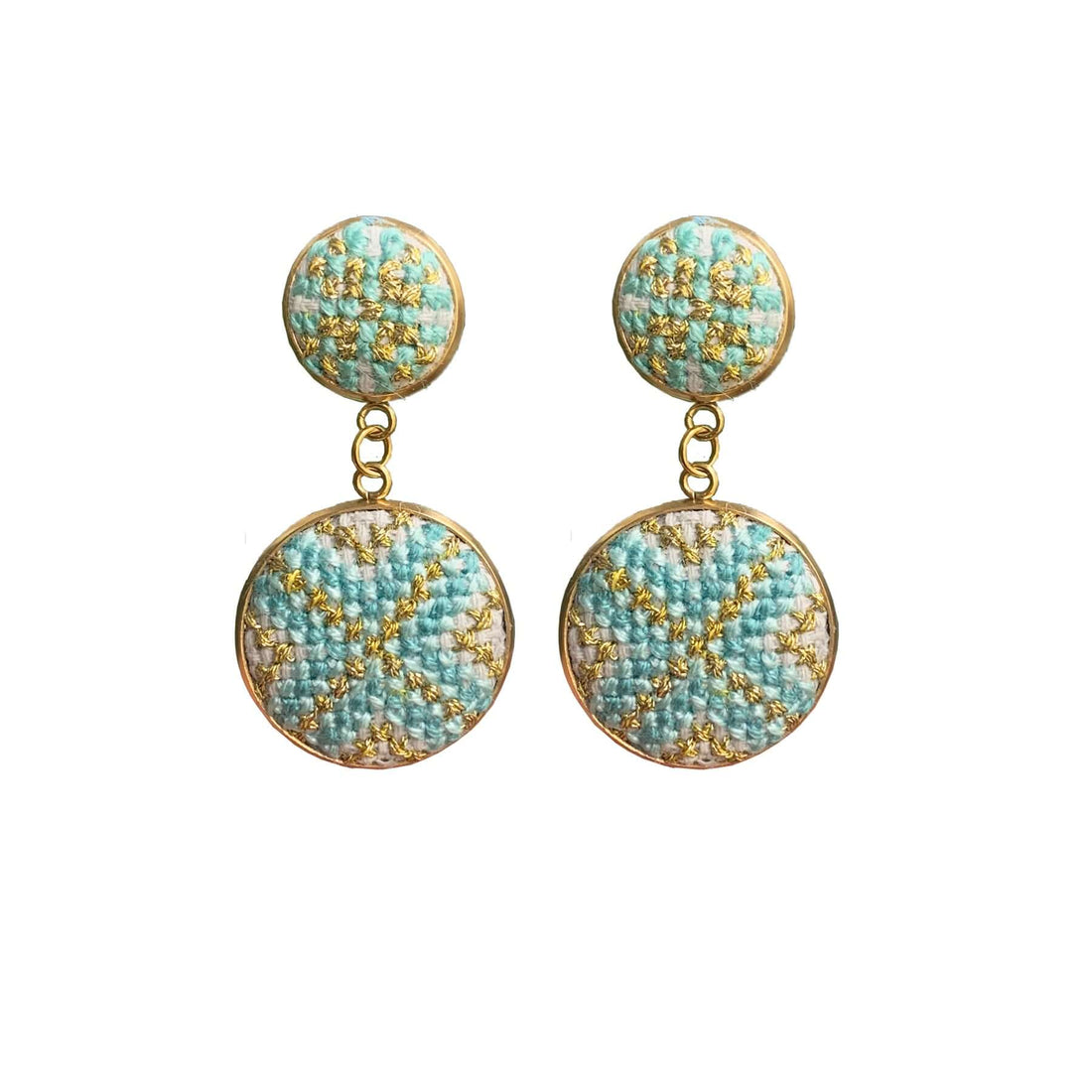 An image of the EarthHeir_Teal_AngelfishEarrings_001.jpg by Earth Heir