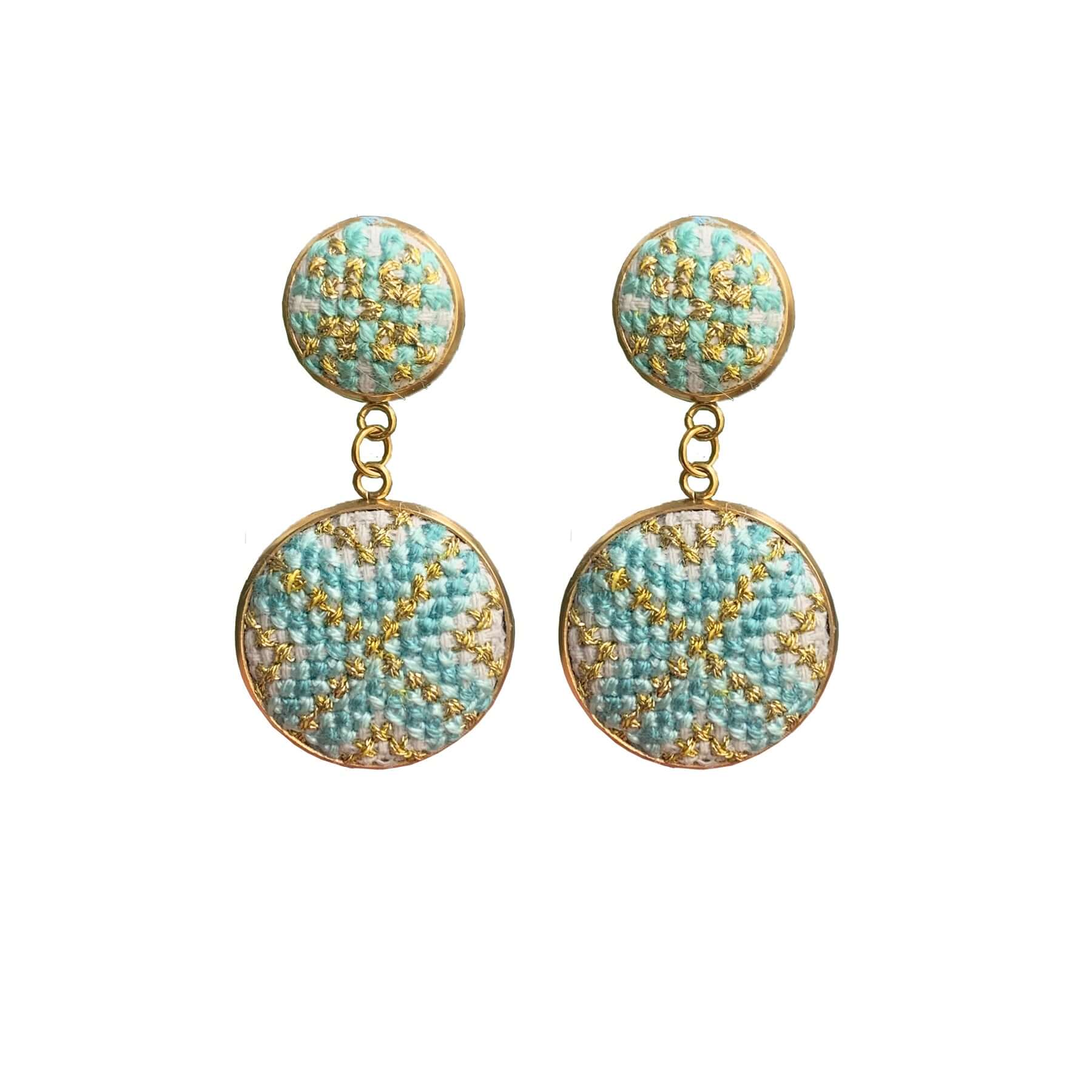 An image of the EarthHeir_Teal_AngelfishEarrings_001.jpg by Earth Heir