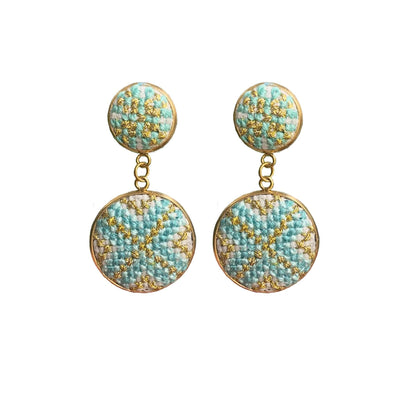An image of the EarthHeir_Teal_AngelfishEarrings_001.jpg by Earth Heir