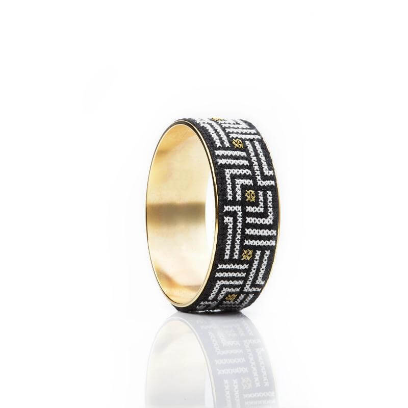 GLOW Arabesque Gold-Plated Bold Bangle (PRE-ORDER) - Sustainable impact ESG gift