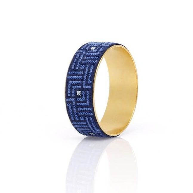 Arabesque Gold-Plated Bold Bangle - Sustainable impact ESG gift