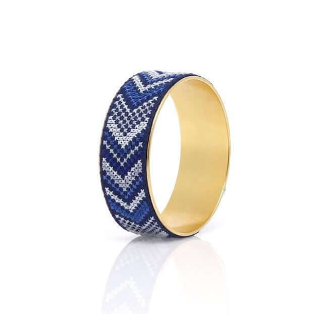 Nuusum Gold-Plated Bold Bangle - Sustainable impact ESG gift