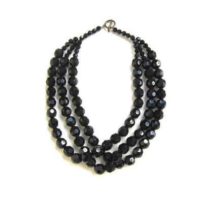 Disco Beads Elegant Black Statement Necklace-Jewellery-Earth Heir