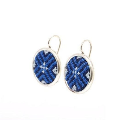 An image of the Statement_Earrings_Silver_Arabesque_Blue_f9d06a56-d9a2-46df-b073-b69dc40cc832.jpg by Earth Heir