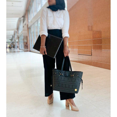 Stella Handbag with Leather Handles-Bag-Earth Heir