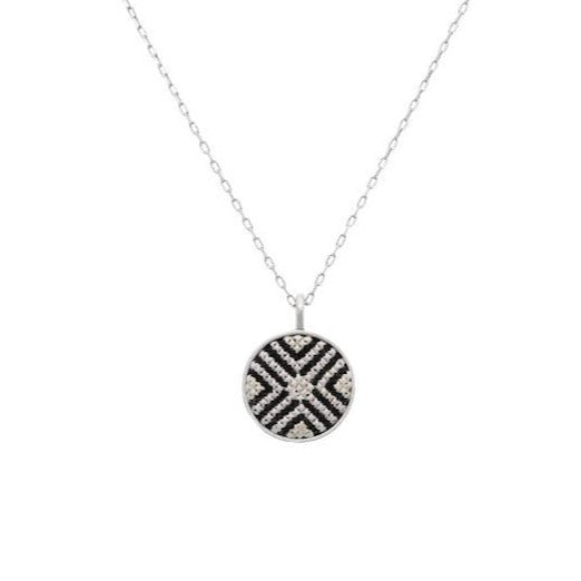 An image of the necklace_silver_arabesque_black.jpg by Earth Heir